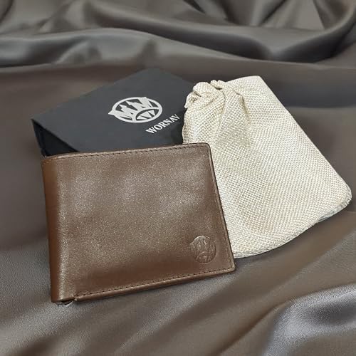 Genuine Leather Wallet for Men | RFID Blocking | Slim Bifold Wallet with 8 Card Slots & 2 ID Windows | Durable and strong Stitching | Gift Box Included4
