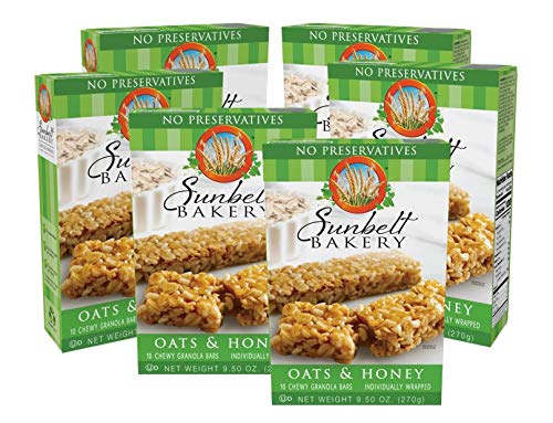 Sunbelt BakeryOats & Honey Chewy Granola Bars, 60-1.0 OZ Bars (6 Boxes)