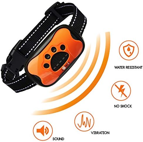 MONTAUR Dog Bark Collar - no Shock Vibration and Sound Humane Training Device for Small Medium Large Dogs - 7 Levels Sensitivity Adjustment - Best no Bark Control Collar