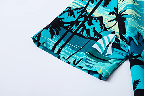 Image of SANGTREE Family Matching Hawaiian Outfits , Casual Beach Travel Clothes ,Vacation Clothing Set for Women & Men & Girls & Boys