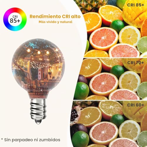 Bombillas G40 E12 LED Svater de 25 unidades para sustituir luces fundidas en redes de AC220V-240V 4