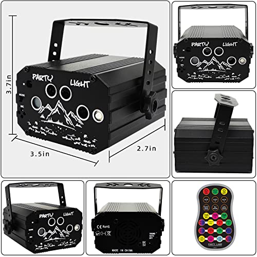 New Upgraded Party Northern Lights, Portable Disco Dj Light With Unique Nebula Effect, Strobe Led Light Remote Control, Sound Activated Rave Stage Projector For Indoor Outdoor Birthday Show Home Bar #TOP5