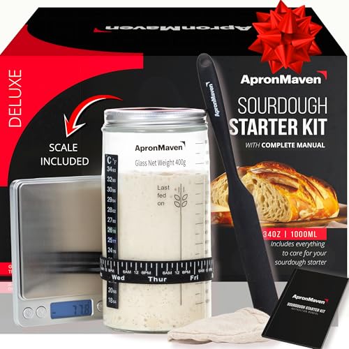 Complete Sourdough Starter Kit – Glass Jar...