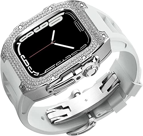 Bracelet en caoutchouc fluoré Apple Watch 44mm pour un style élégant au quotidien