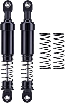 1/10 rc crawler shocks,75mm-115mm optional Big Bore Shocks with Oil Filled for LCG Cheater Rigs Capra SCX10 TRX4 Gspeed V4 Elem ent Comp Builds Black 105mm 2pcs