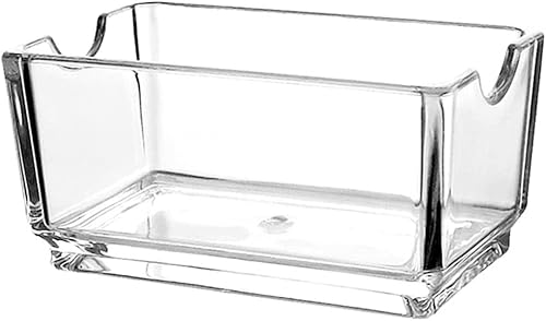 Miniatura 5 de Sizikato 2pcs Clear Acrylic Sugar Packet Holder Square Tea Bag Bowl, 4.3 Pulgadas