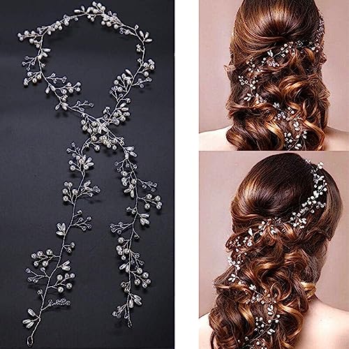 AiliBride Capelli Ve Fascia per capelli Tiara Copricapo da sposa in cristallo Ornamenti per capelli da sposa Tiara Fascia per capelli Gioielli per capelli da donna
