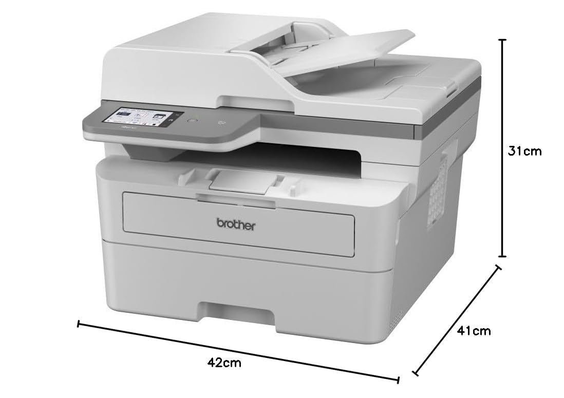Brother MFCL2980DW Monochrom-Laser-Multifunktionsgerät mit 34 Seiten pro Minute, automatisches beidseitiges Drucken und Kopieren, kabelgebundenes Netzwerk, WLAN und NFC, 8,8 cm Touchscreen-Display,