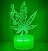 420 Leaf 3D LED Table Lamp Night Light Optical Visual Illusion Home Decor Lighting