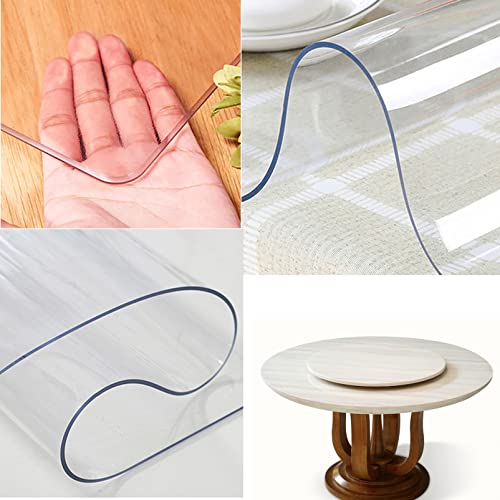 Protection de table imperméable épaisse en vinyle transparent premium