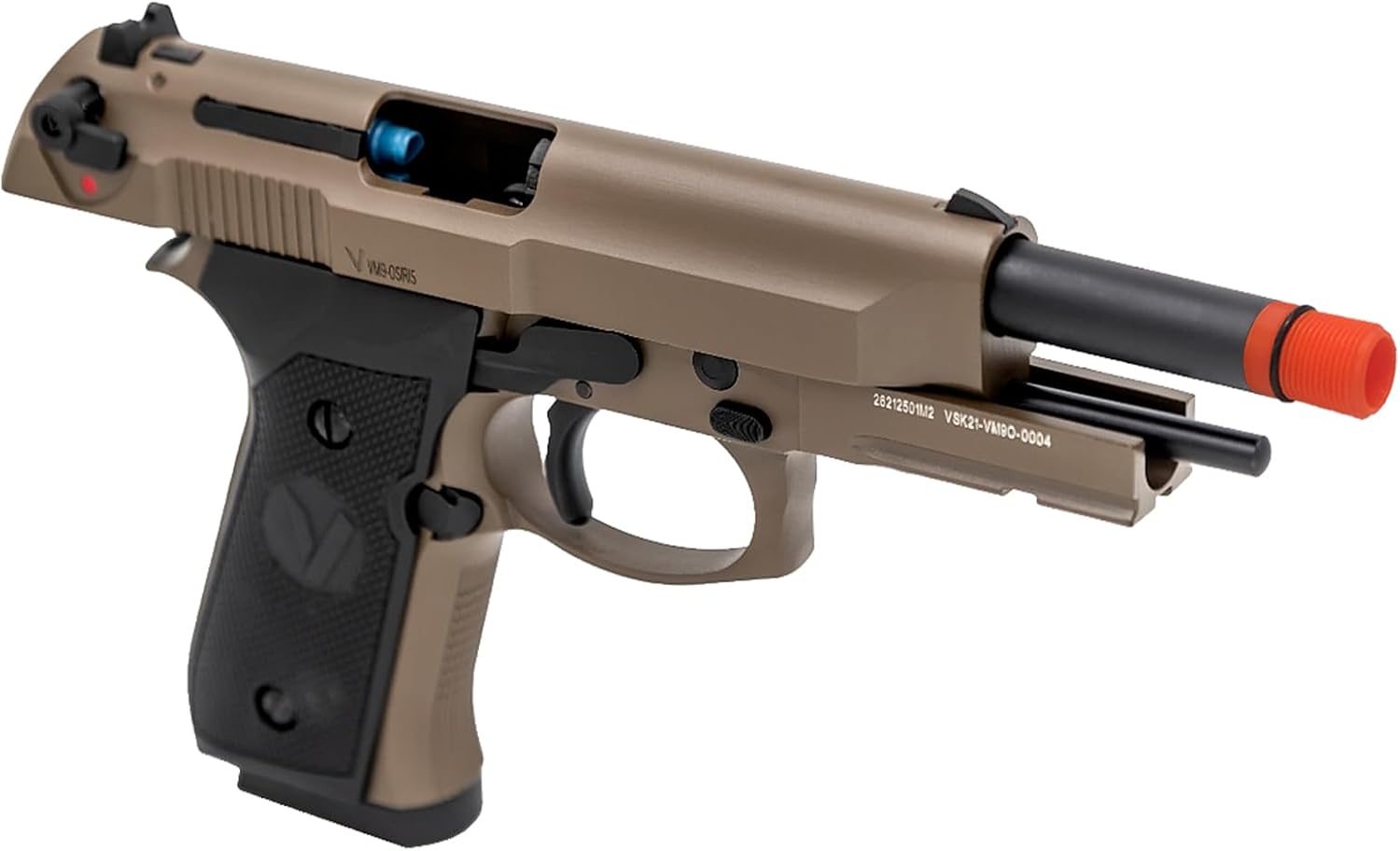 Vorsk Airsoft Pistol VM9 Osiris Gas Blowback Pistol - Dark Earth