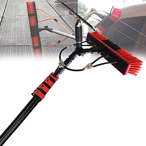 Nettoyage panneau photovoltaïque facilité avec la brosse à eau télescopique