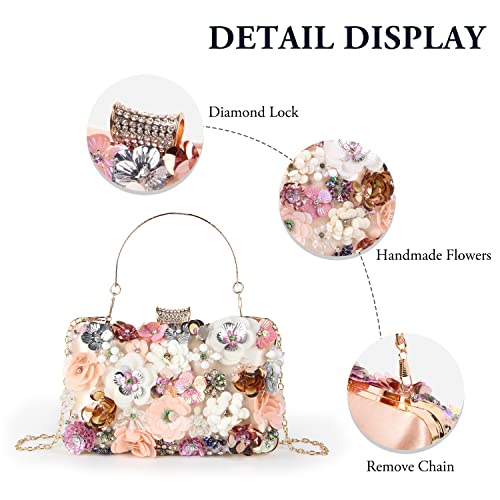Bolso de mano floral elegante para mujer miniatura 4