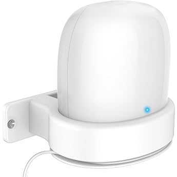 Aokicase For Google Nest WiFi Pro Holder Desktop Stand Holder Accessory with Integrated Cable Management Smart Home Speaker Accessories Rack Space Saving Google Nest WiFi Pro White 1 Piece