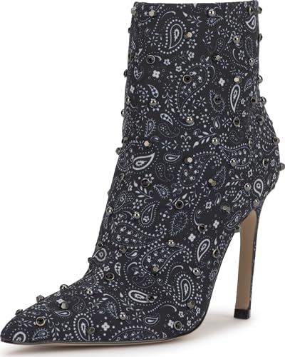 Jessica Simpson Wilonix Pointed Toe Bootie, Midnight/White, 7