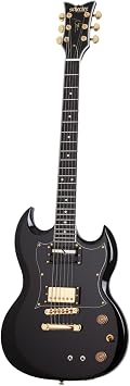 Schecter ZV-H6LLYW66D-S Zacky Vengeance Signature Electric Guitar - Gloss Black | Mahogany Body, 3-Pc Mahogany Neck with Carbon Rods, Ebony Fretboard, Sustainiac Plus Pasadena Pu, Tonepros Bridge