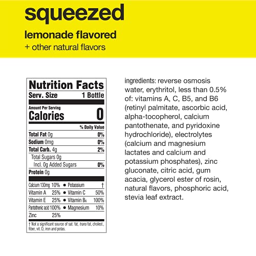 Image of vitaminwater zero sugar squeezed Bottles, 16.9 fl oz, 6 Pack