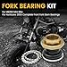 Fork Bearings Kit for Baja Warrior for Baja MB200 Mini Bike for Hurricane 200X Complete Front Fork Headset Bearing Kit Seals Set Replacement Mini Bikes Heavy Duty Steel Tapered Roller Bearings