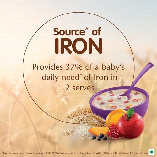 Nestle Cerelac Baby Cereal with Milk , 5 Grains & Fruits ,Stage 5, From 18 to 24 Months , Source of Iron & Protein , 300g - Image 6