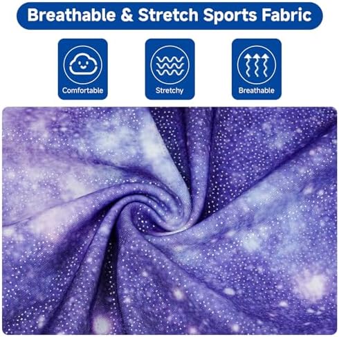 JiAmy Gymnastics Leotards for Girls with Shorts Set, Sparkle Long Sleeve Kids Gymnastics Outfit Athletic Leotard for 5-6 Years - 3