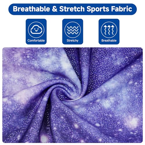 JiAmy Gymnastikanzug Mädchen, Turnanzug Turnshorts Haarband Set Turnanzug Leotard Set für 3-12 Jahre