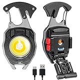 Petite et pratique : la mini lampe de travail LED est de la taille de la paume et ne pèse que 70 grammes. Le design du crochet de fermeture à ressort peut être attaché au sac à dos, à la boucle de ceinture et facile à transporter. Utilisation pour la réparation automobile, la randonnée, le camping, les randonnées nocturnes, les urgences. Elle peut également être offerte en cadeau à votre famille et à vos amis.