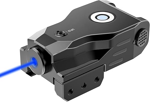 AIMINGMATE Vista láser táctica verdeazul de perfil ultra bajo Picatinny montaje verdeazul vista de puntos para pistolas recargable por USB magnético