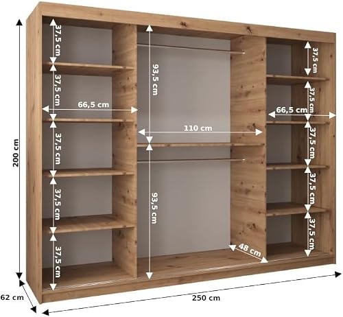 Schwebetürenschrank Meble Kryspol Verona 2 250 cm