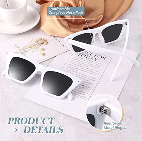 Image of ARICKS Vintage Square Cat Eye Sunglasses Women Retro Trendy Sunglasses