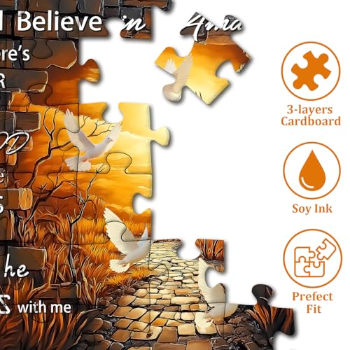 PICKFORU Jesus Cross Jigsaw Puzzle 1000 Pieces, Christian Bible Religious Puzzles for Adults, Bird Catholic Puzzle Christian Faith Inspirational, Impossible Hard Difficult Challenge Puzzle - Image 3