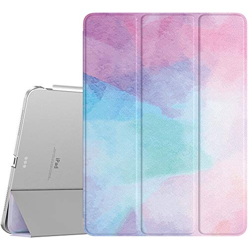 iPad Air5 ケース 2022 iPad air 4 ケース 2020 10.9インチ TiMOVO iPad Air 第5世代 /第4世代 半透明 ハードカバー PUレーザー 開閉式 三つ折り スタンド マグネット オートスリープ機能 Apple Pencil第2世代 ワイヤレス充電対応 耐衝撃 軽量 落下防止 精密設計 着脱簡単 水彩