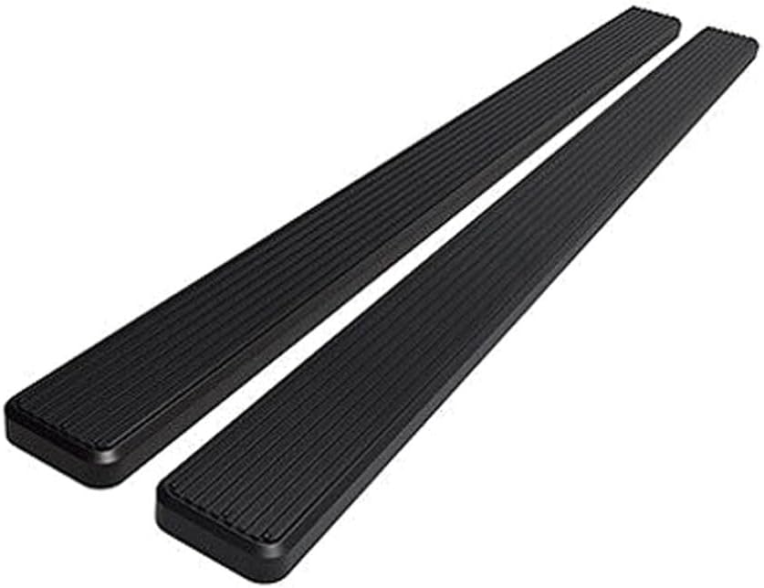 Dryowre 6" Aluminum Running Boards Matte Black Powder Coat Pair