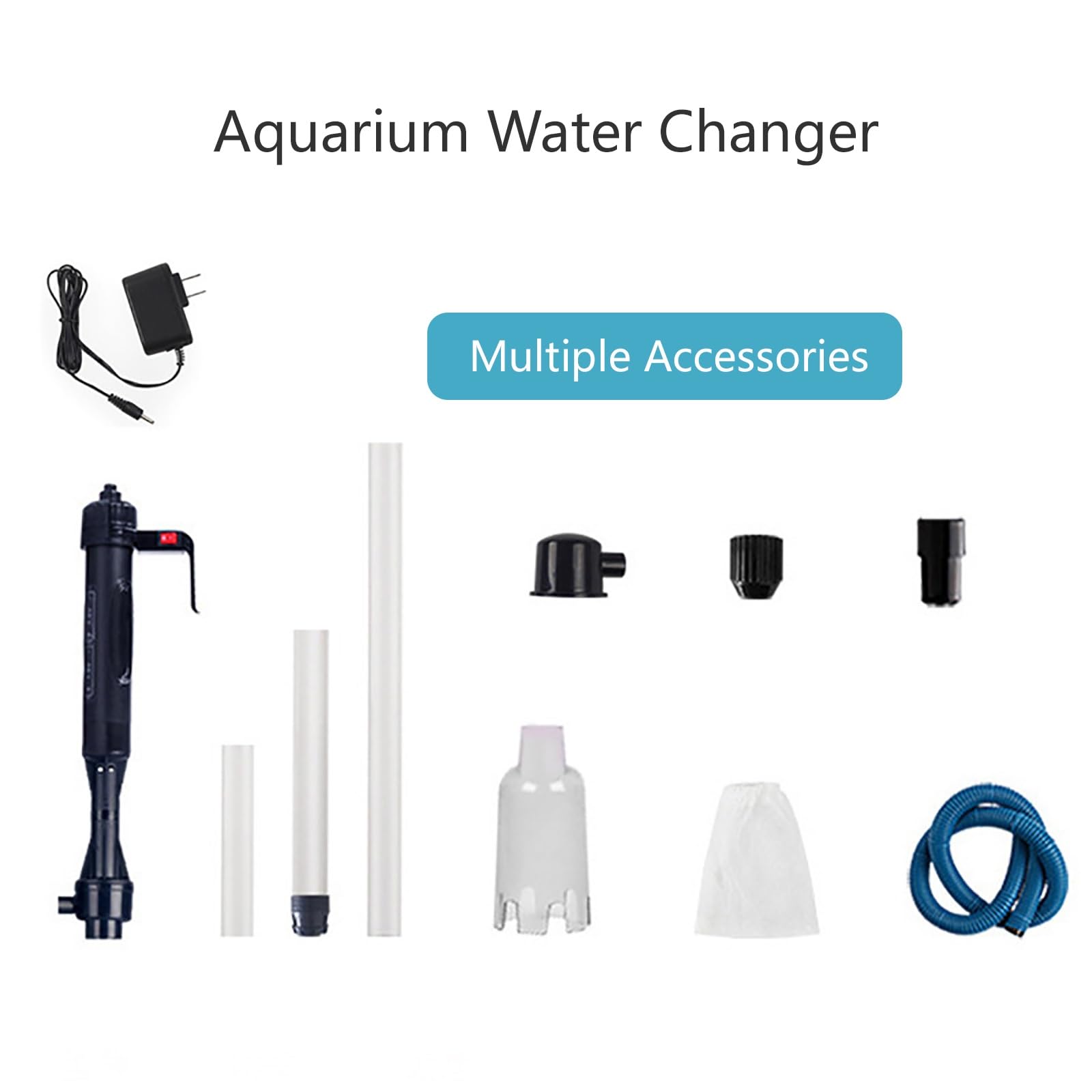 Cambiador De Agua De Arena Al Vacío, Herramientas De Limpieza Automática para Pecera, Kit Limpiador De Arena para Pecera, Apto para Cambio De Agua y Circulación De Agua