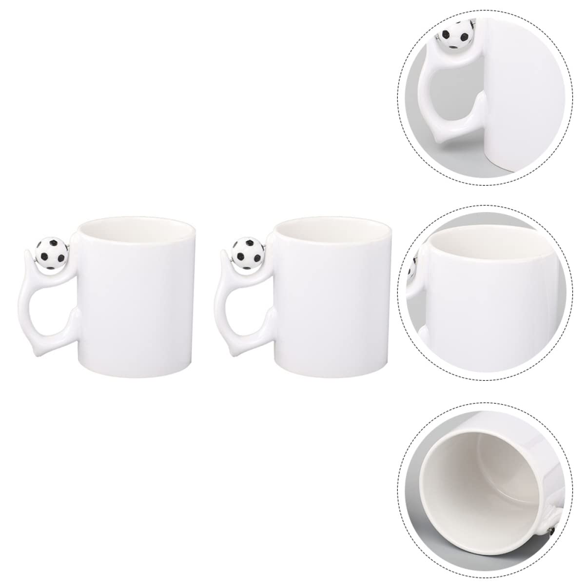 Garneck 2 Set Coppa Di Calcio Tazza Doppio Tazzine Caffe Tazze Caffe Bicchierini Da Caffe Bicchieri Caffe Tazzine Per Caffe Contenitore Per Bevande Boccale Di Latte Ceramica 2 Pezzi * 2
