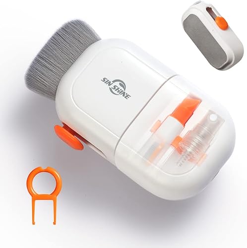 SIN SHINE Limpiador de teclado 7 en 1, limpiador de teclado para computadora portátil, monitor, TV, teléfono, computadora (BBH01-Blanco)