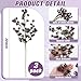 Thiccywoov 3 Pcs Plum Faux Berry Stems Artificial Dusty Sedum Berry Stems Picks Branches Faux Spray for DIY Holiday Farmhouse Home Mantel Harvest Decorations (32 Inch)