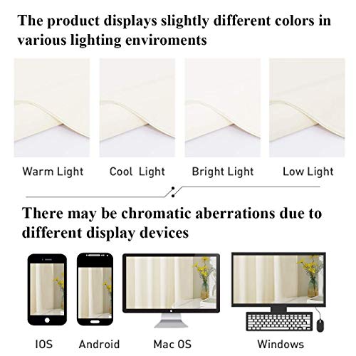 Stangh Cream White Velvet Curtains 84 Inches - Grommet Thick Plush Velvet Curtain Panels Room Darkening Window Drapes For Nursery/Kids Bedroom Decor, Ivory, W52 X L84, 2 Panels #TOP5
