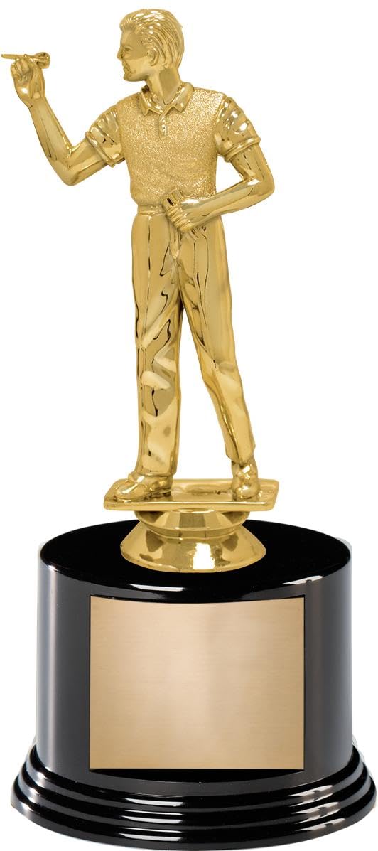 Crown Awards 7.25" Darts Male Trophy On Round Base