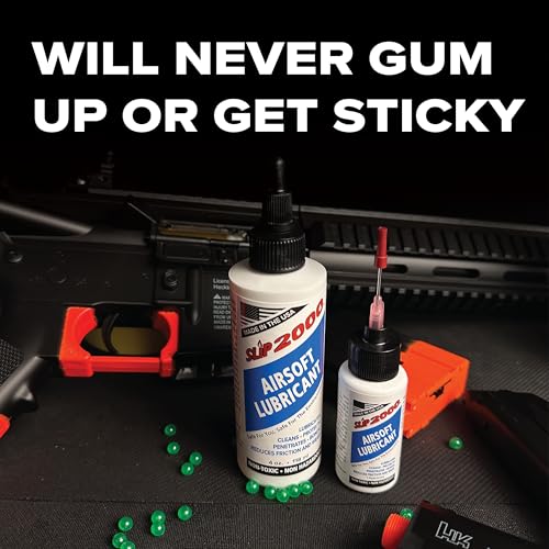 Slip 2000 Airsoft Lubricant, All-in-One 100% Pure Synthetic Lubricant for Airsoft Guns, Pellet, Reduces Friction and Wear, Made in USA, 4 oz