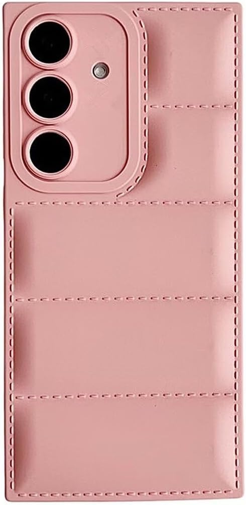 Case for Galaxy S22 Plus,Luxury Down Jacket Soft Unzip Sofa Silicone Puffer Touch Cloth Protection Shockproof Girls Women Phone Case for Samsung Galaxy S22 Plus 5G,6.6 inch 2022 (Pink)