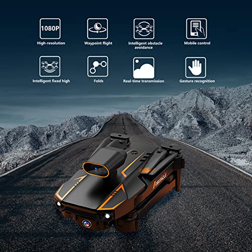 Songlinlxs S91 Foldable Fpv Drone With 1080P Wifi Camera For Adult Beginners And Kid,Waypoints,3D Flip,Auto Hover, Gravity Sensor, Gesture Control,Headless Mode,3Modular Batteries And Carrying Case，Black #TOP7