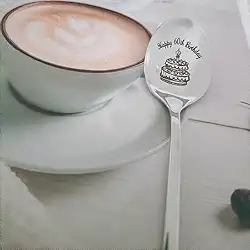 Colheres de presente de aniversário de 60 anos para mulheres e homens, colher de feliz aniversário de 60 anos, presentes para amantes de café, chá, avô, sobrinha, 60 anos, presente de aniversário para