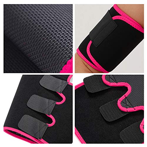 Siliteelon 4 In 1 Double Belt Women Arm Trimmer For Weight Loss Plus Size Butt Lifter Waist Trainer(Rose,2Xl/3Xl) #TOP4