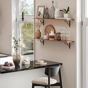 Dinzilvjlongwallshelves315inchlargefloatingshelvessetof2widedisplayshelfwallmountedwithbracketseasyhangingforlivingroomtoiletofficebedroomrusticbrown Urban Country Home Decor Dinzi lvj long wall shelves 315 inch large floating shelves set of 2 wide display shelf wall mounted with brackets easy hanging for living room toilet office bedroom rustic brown urban country home decor