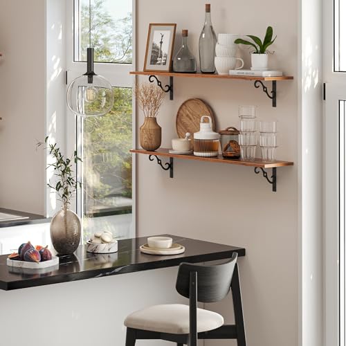 Dinzilvjlongwallshelves315inchlargefloatingshelvessetof2widedisplayshelfwallmountedwithbracketseasyhangingforlivingroomtoiletofficebedroomrusticbrown Urban Country Home Decor Dinzi lvj long wall shelves 315 inch large floating shelves set of 2 wide display shelf wall mounted with brackets easy hanging for living room toilet office bedroom rustic brown urban country home decor