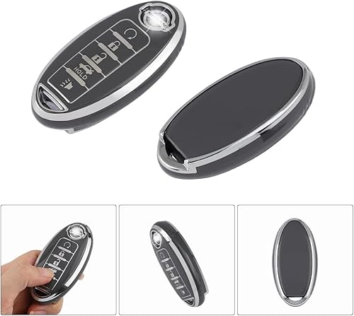 Miniatura 4 de CARFIB Funda para llavero Nissan Altima Armada Maxima Sentra Murano Versa Rogue 2022 2021 2020 2019 Soporte para llaves de coche remoto llavero