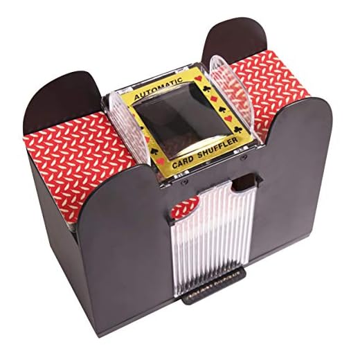 Silly Goose Games Automatic Card Shuffler, Card Shuffler 2,4 or 6 Deck Electric Battery Operated for Poker, Blackjack