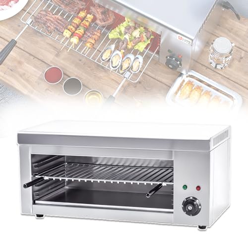 Glowdora Gril Salamandre Électrique 2000 W, Appareil À Fondre Le Fromage, Salamandre De Comptoir pour Faire Fondre Le Fromage, Griller des Sandwichs Et des...
