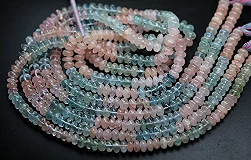 Morganite et aigue-marine naturelles lisses pour éviter les irrégularités de vos bijoux