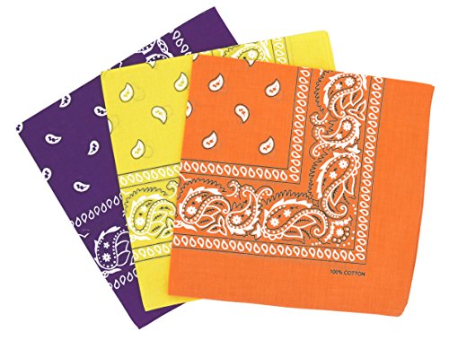 Paisley Bandanas Headband Pack Of 3 Cotton Paisley Print Scarf, Fashion Hair Accessory